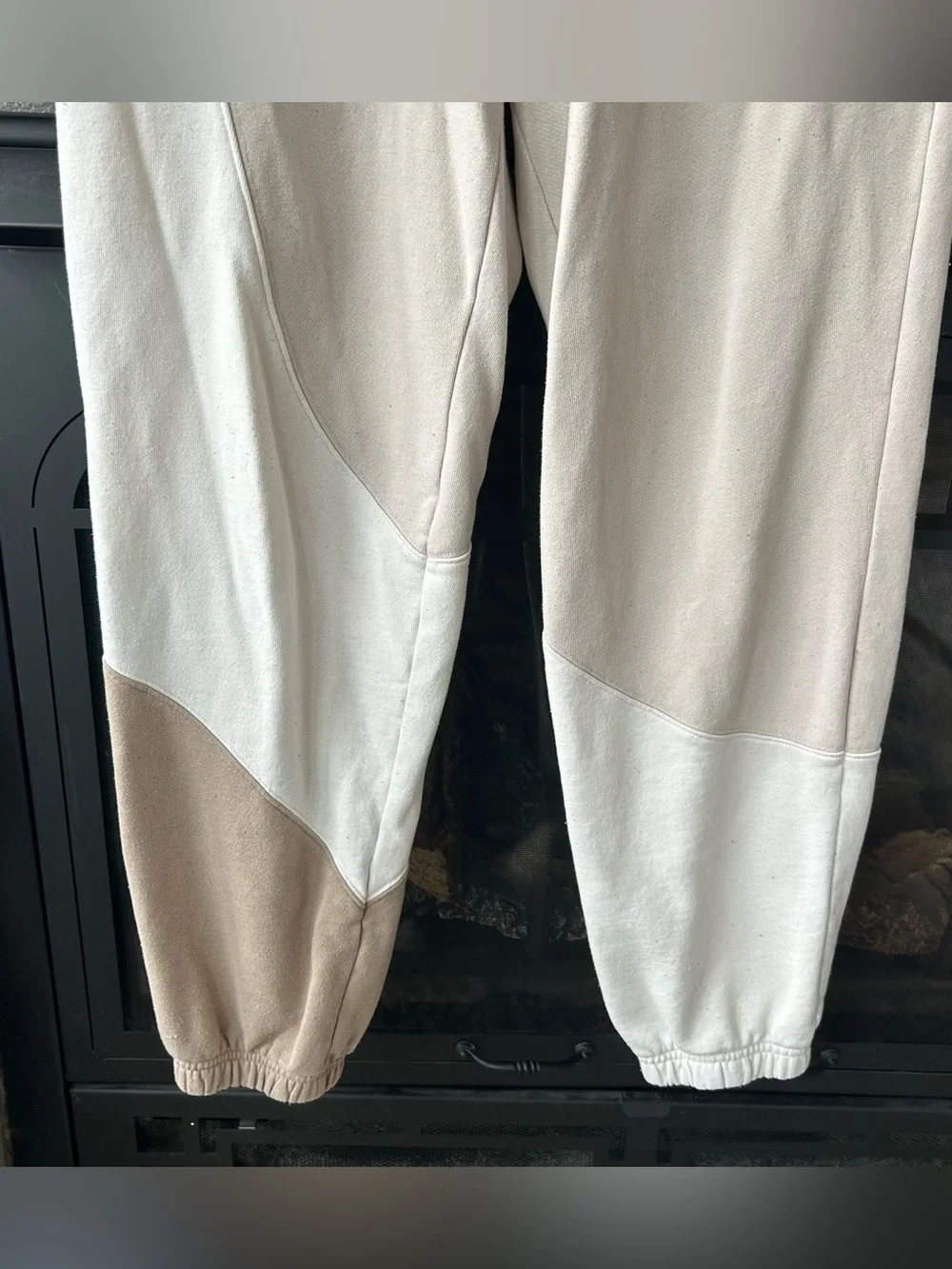 Alo Yoga “Make Waves” Sweatpants in Ivory/Bone/Gravel Colorway